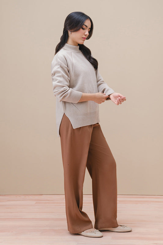 DROP NEEDLE MOCK NECK PULLOVER