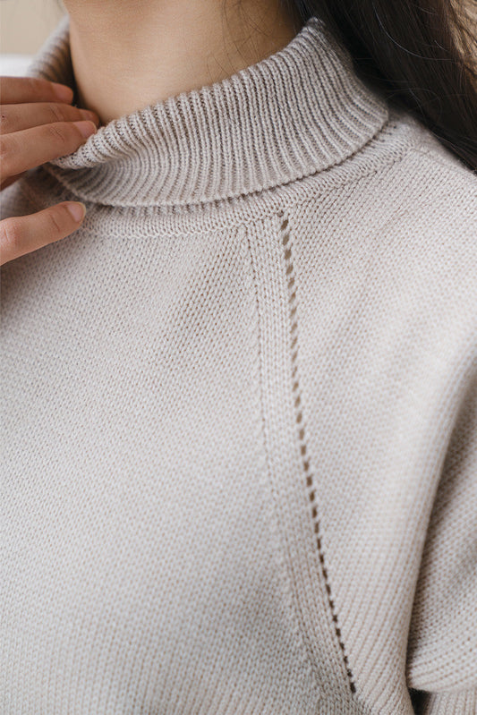 DROP NEEDLE MOCK NECK PULLOVER
