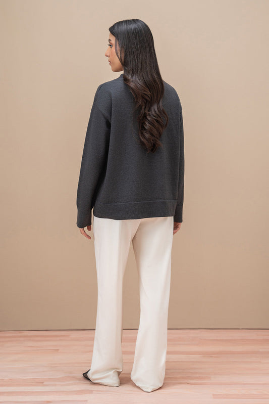 V-NECK LOOSE FIT CARDIGAN