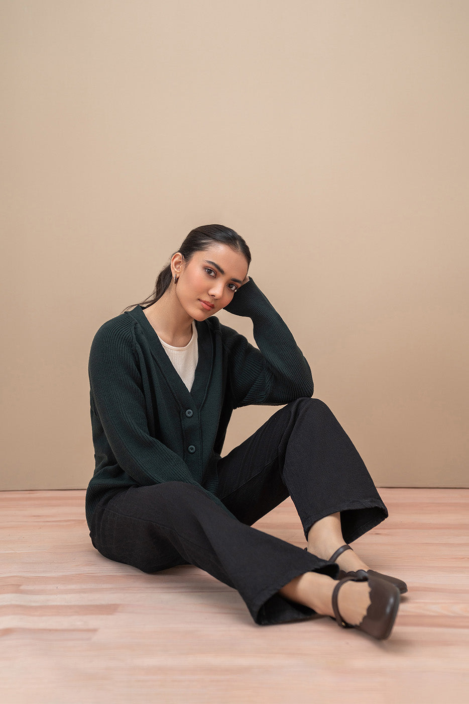 CROPPED RAGLAN CARDIGAN