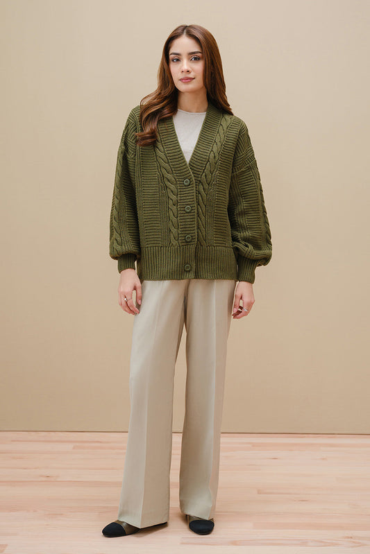 CABLE-KNIT CARDIGAN
