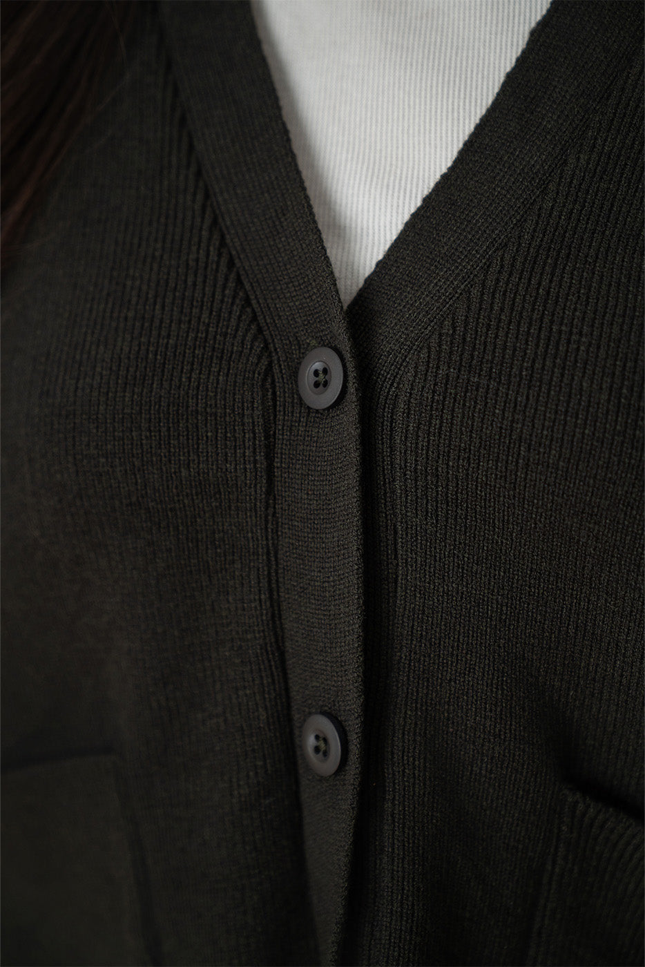 SIDE SLIT V-NECK CARDIGAN