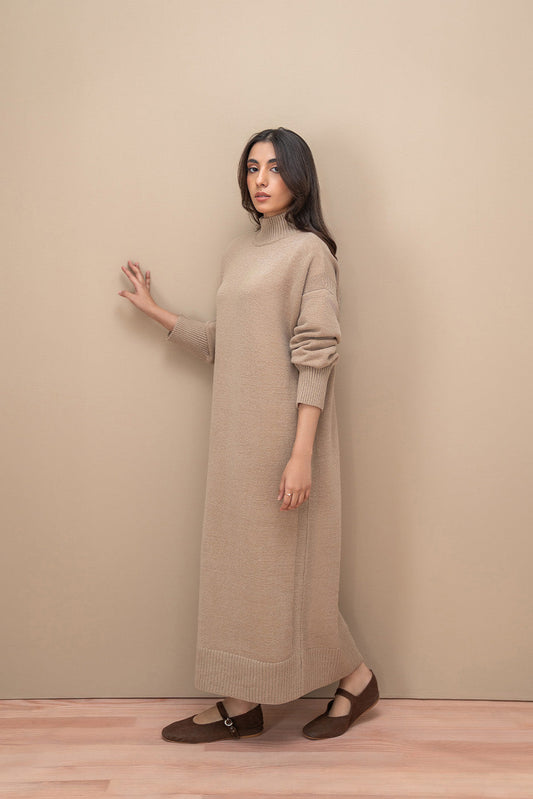 MOCK NECK DRESS LONG DRESS