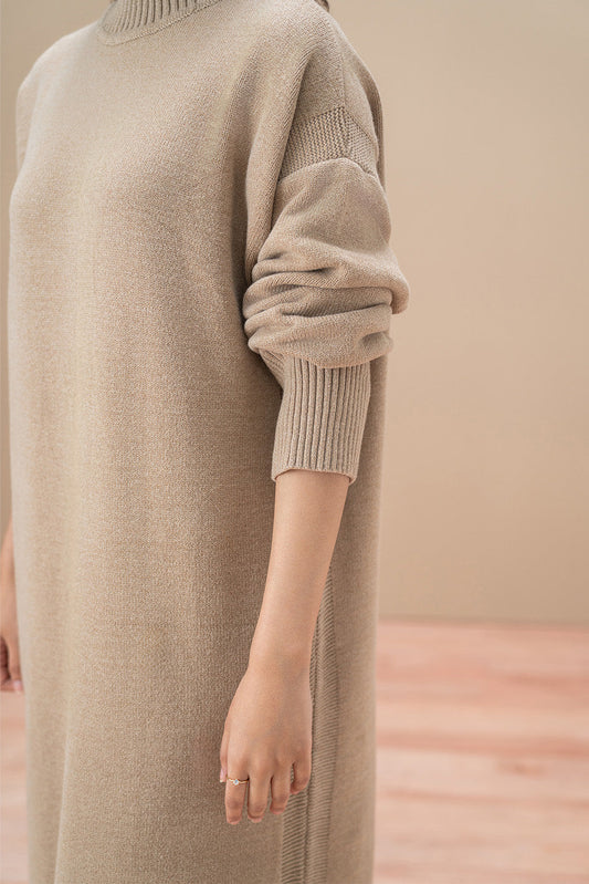 MOCK NECK DRESS LONG DRESS