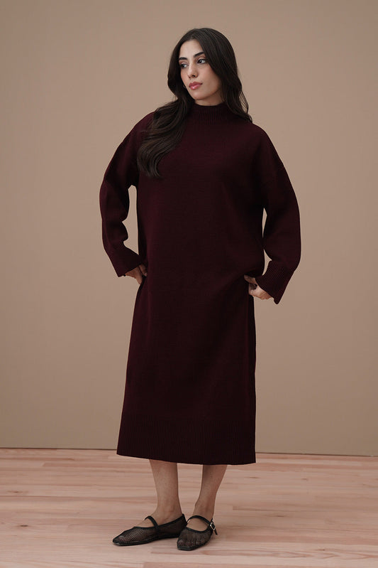 THUMBHOLE SLEEVE LONG DRESS