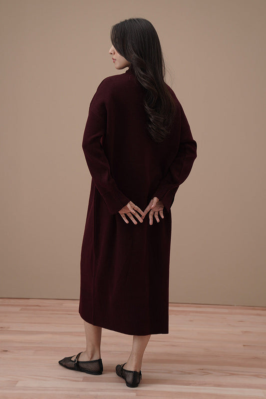 THUMBHOLE SLEEVE LONG DRESS