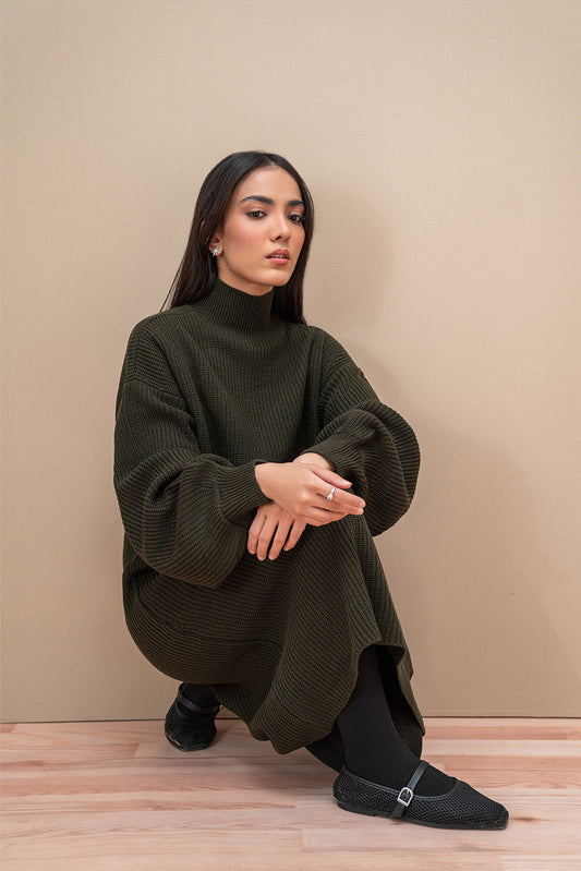 BALLOON SLEEVES DRESS