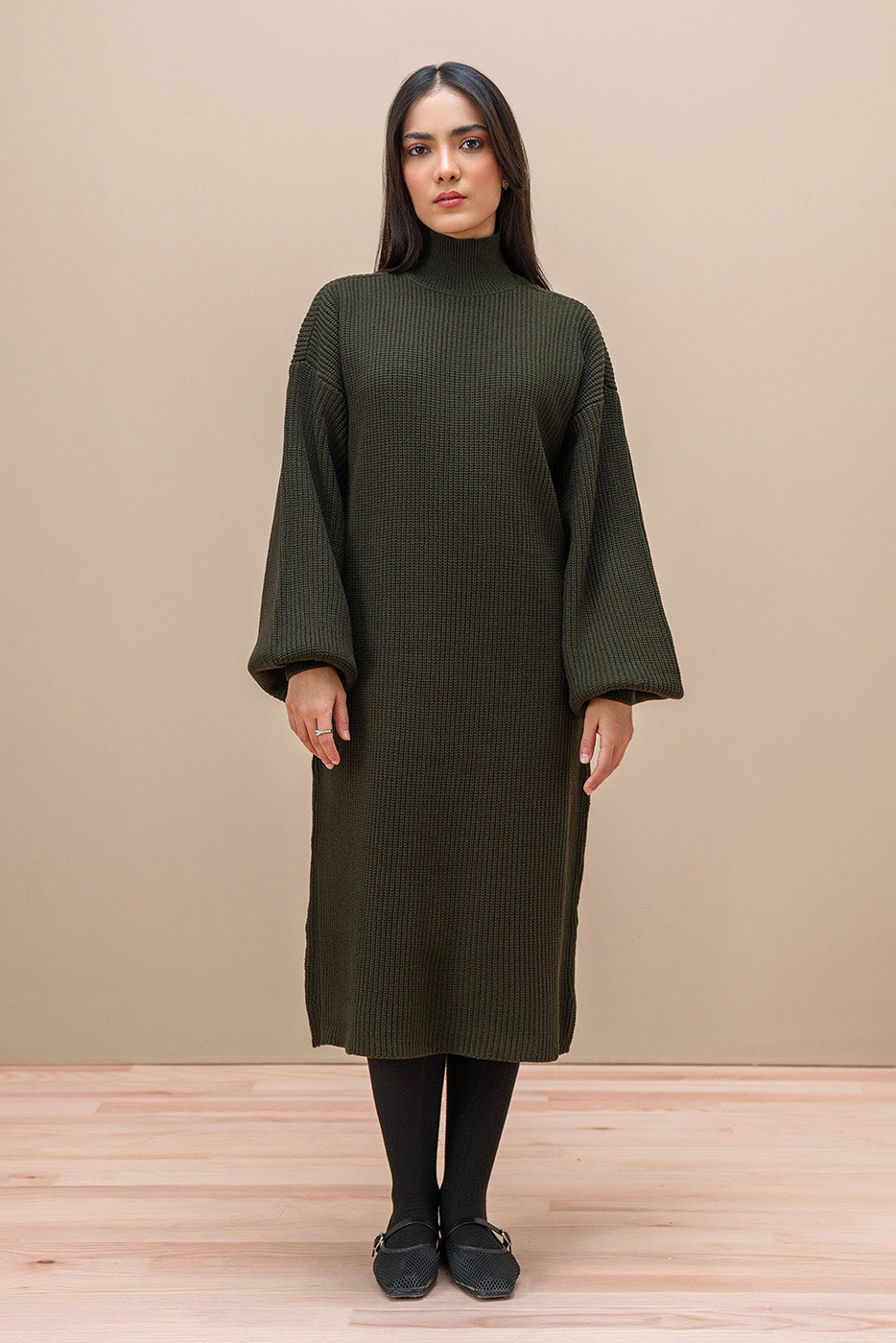 BALLOON SLEEVES DRESS