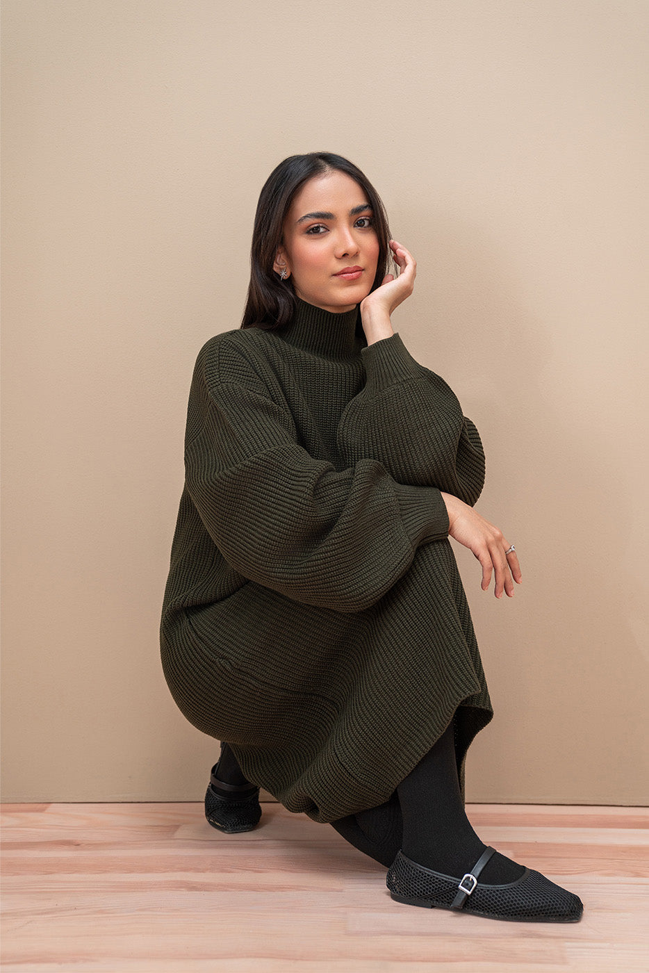 BALLOON SLEEVES DRESS