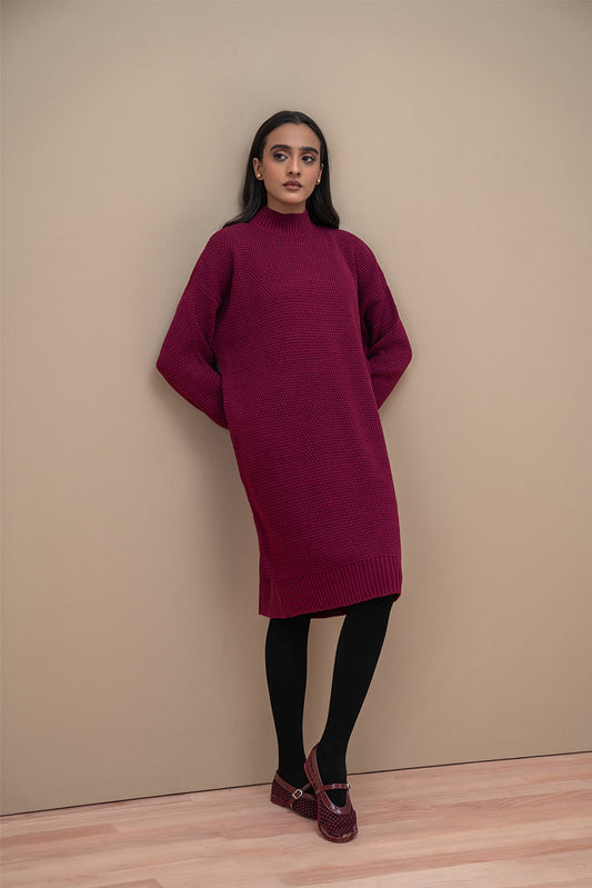 MOCK NECK SHORT LENGTH DRESS