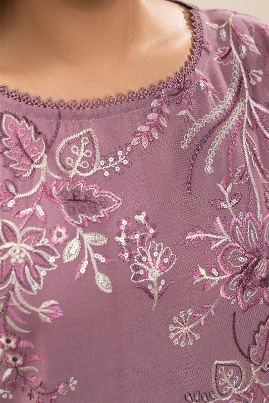 3 PIECE EMBROIDERED SLUB KHADDAR SUIT-MISTY ROSE (UNSTITCHED)