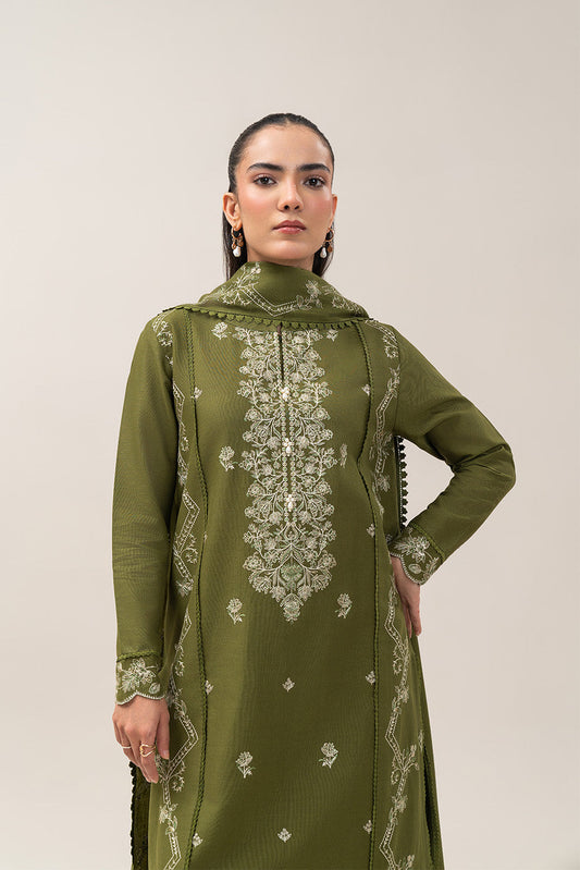 3 PIECE EMBROIDERED KHADDAR SUIT-VENOM FERN (UNSTITCHED)