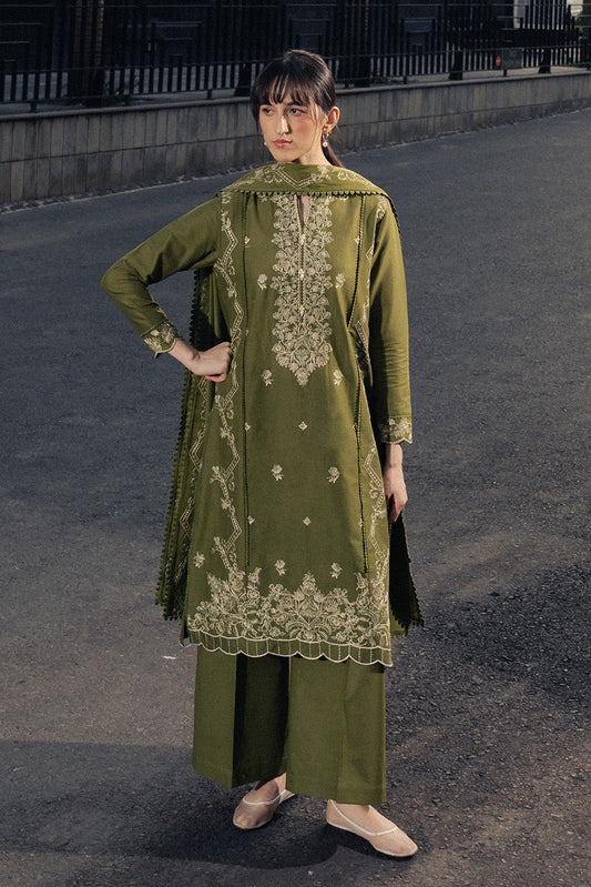3 PIECE EMBROIDERED KHADDAR SUIT-VENOM FERN (UNSTITCHED)