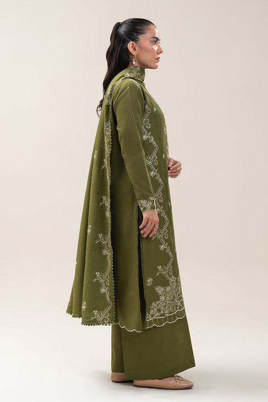 3 PIECE EMBROIDERED KHADDAR SUIT-VENOM FERN (UNSTITCHED)