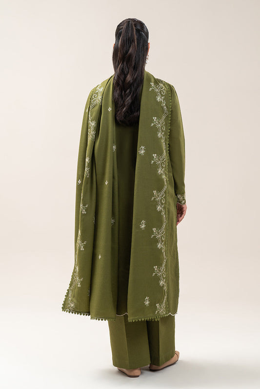 3 PIECE EMBROIDERED KHADDAR SUIT-VENOM FERN (UNSTITCHED)