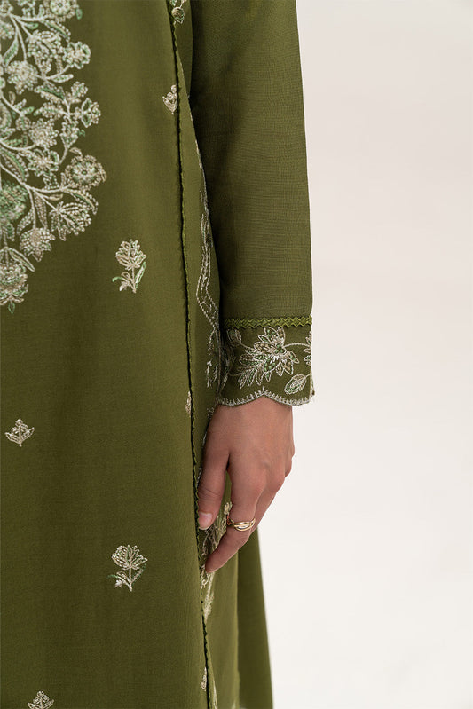 3 PIECE EMBROIDERED KHADDAR SUIT-VENOM FERN (UNSTITCHED)