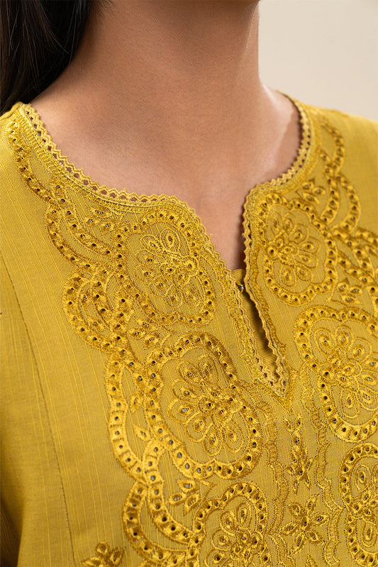 3 PIECE EMBROIDERED SLUB KHADDAR SUIT-MEDALLION BLISS (UNSTITCHED)