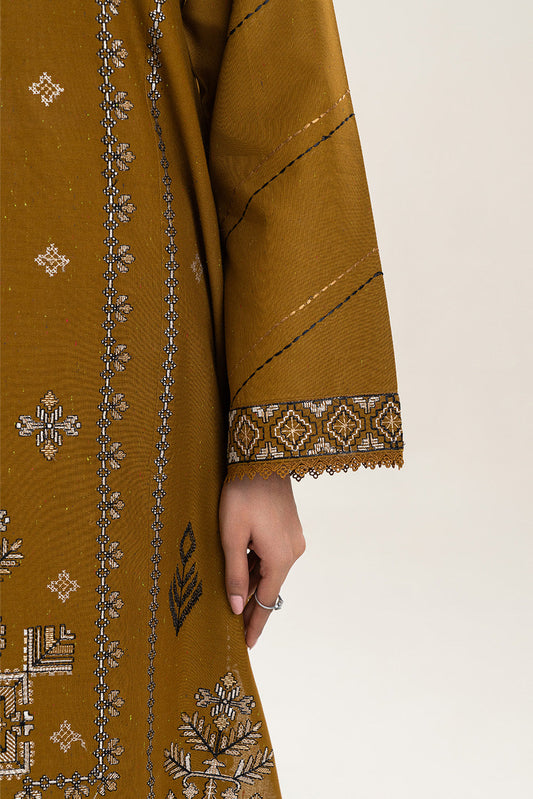 3 PIECE EMBROIDERED SLUB KHADDAR SUIT-MEDALLION VERVE (UNSTITCHED)