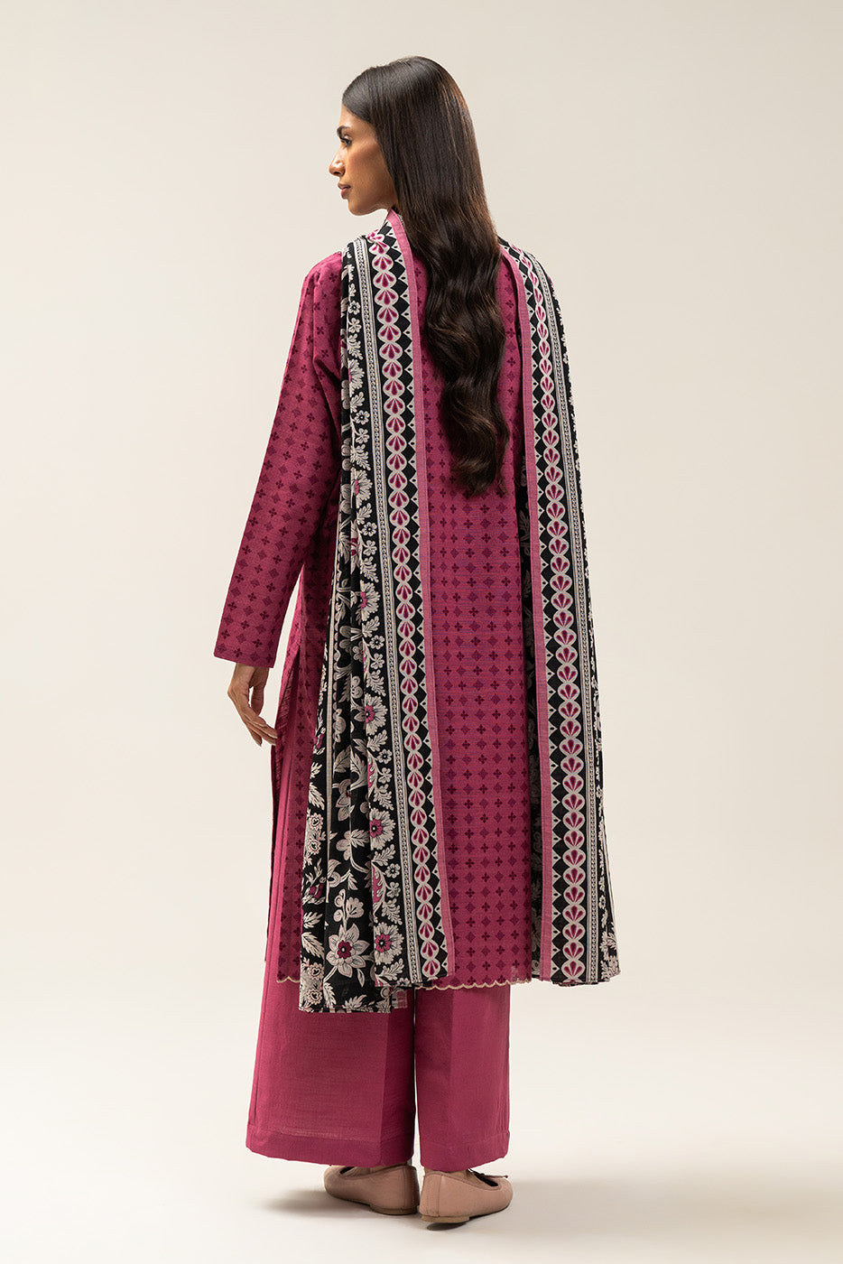 3 PIECE EMBROIDERED SLUB KHADDAR SUIT-CRIMSON EDGE (UNSTITCHED)