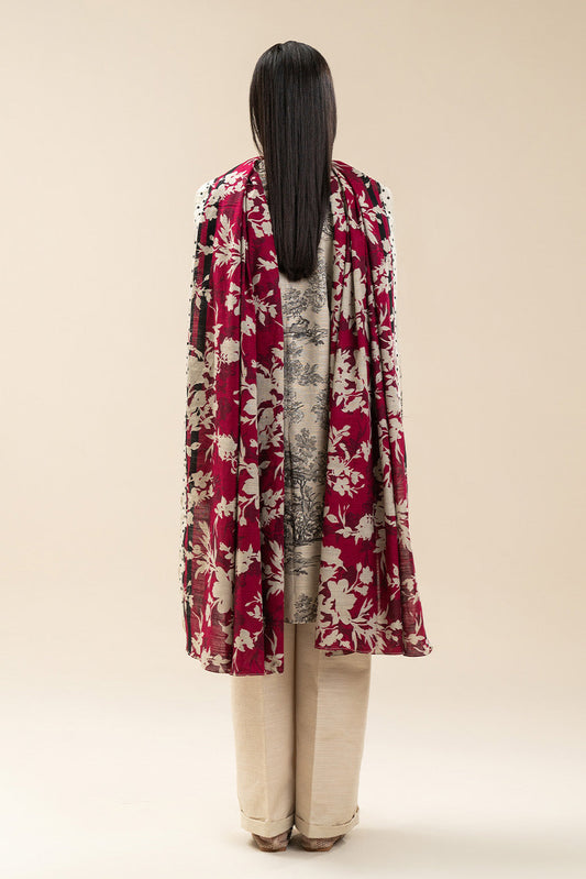 3 PIECE EMBROIDERED SLUB KHADDAR SUIT-IVORY ORCHID (UNSTITCHED)