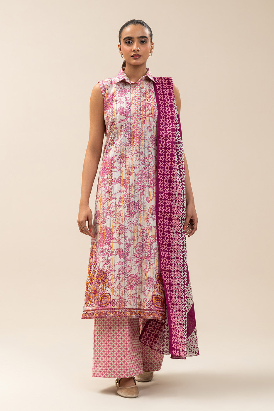3 PIECE EMBROIDERED KHADDI JQ SUIT-BLUSH GRACE (UNSTITCHED)