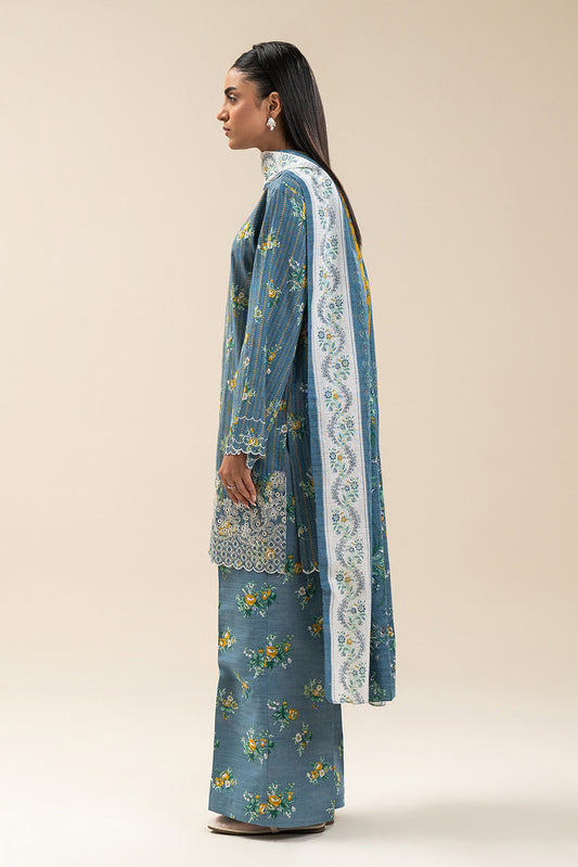 3 PIECE EMBROIDERED KHADDI JQ SUIT-CAROLINA GLOW (UNSTITCHED)