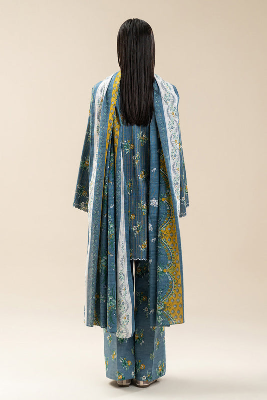 3 PIECE EMBROIDERED KHADDI JQ SUIT-CAROLINA GLOW (UNSTITCHED)