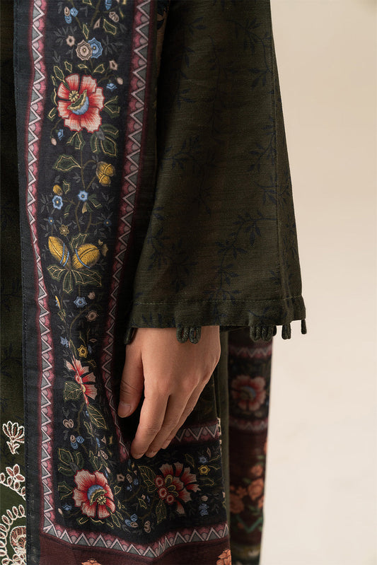 3 PIECE EMBROIDERED SLUB KHADDAR SUIT-JUNIPER BLISS (UNSTITCHED)