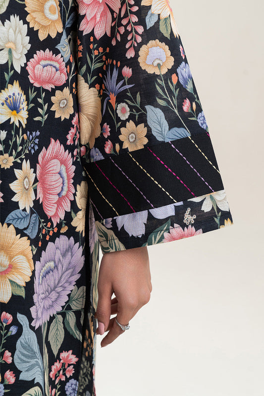 3 PIECE PRINTED SLUB KHADDAR SUIT-FLORAL BUNCH (UNSTITCHED)