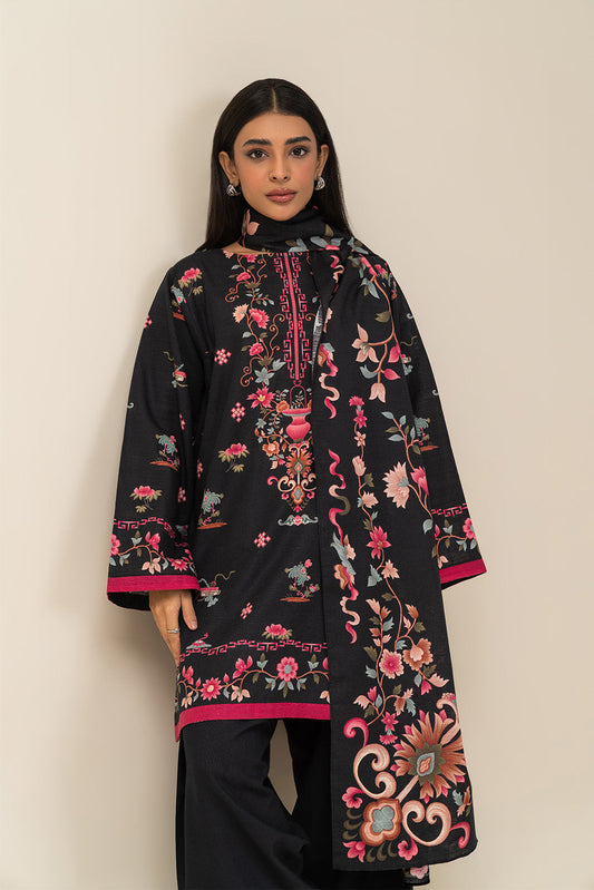 3 PIECE PRINTED SLUB KHADDAR SUIT-ORIENTALIST DREAM (UNSTITCHED)