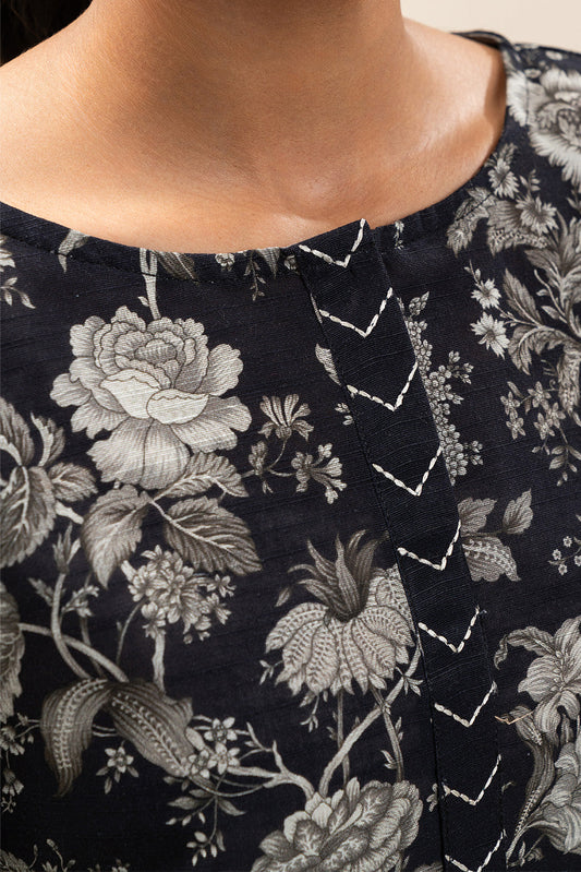 3 PIECE PRINTED SLUB KHADDAR SUIT-ASH GREY (UNSTITCHED)