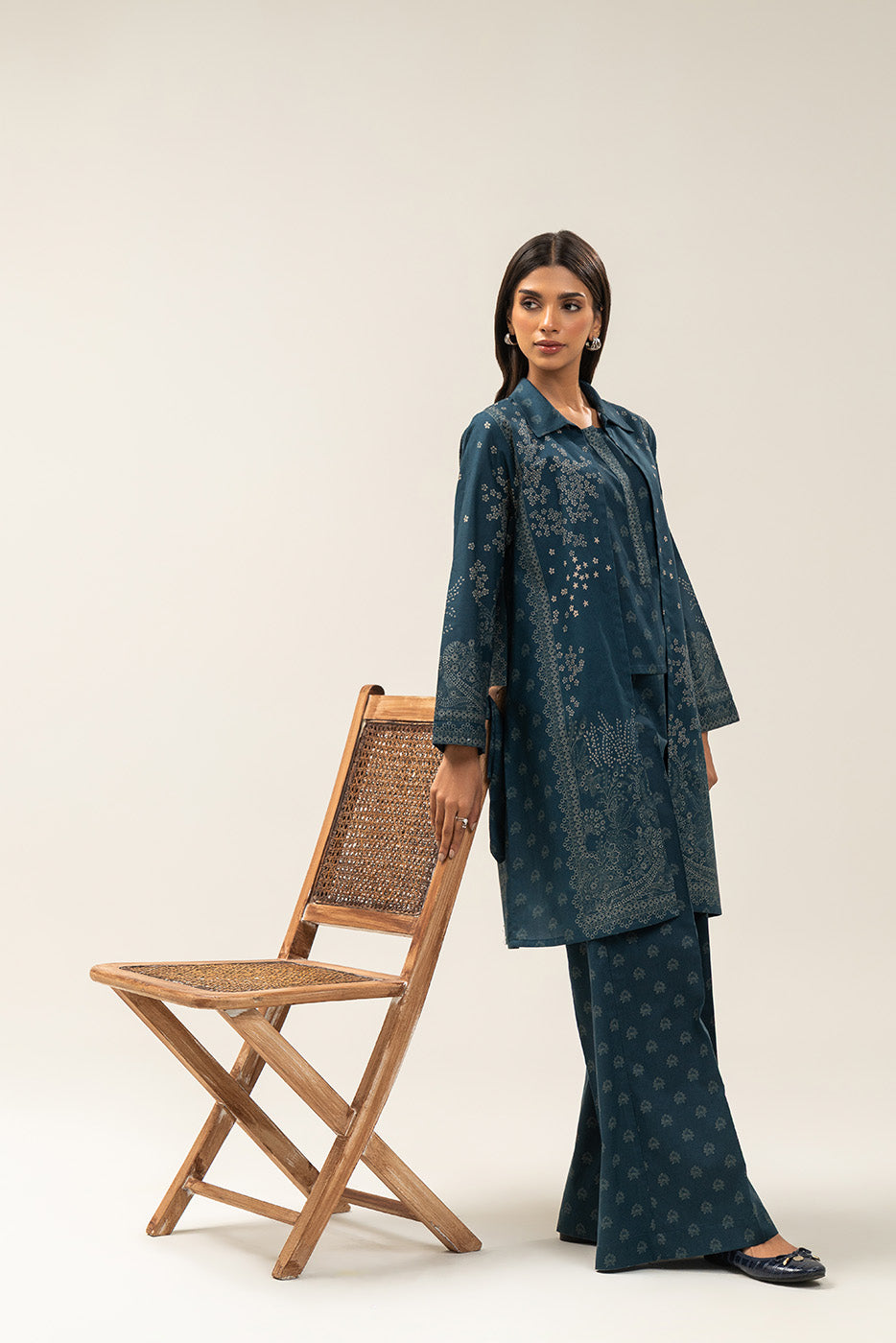 2 PIECE PRINTED LINEN SUIT-FIRST LIGHT (UNSTITCHED)