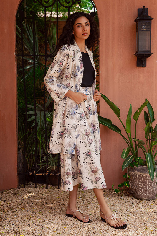 2 PIECE PRINTED LINEN SUIT-WHIMSICAL FOAM (UNSTITCHED)