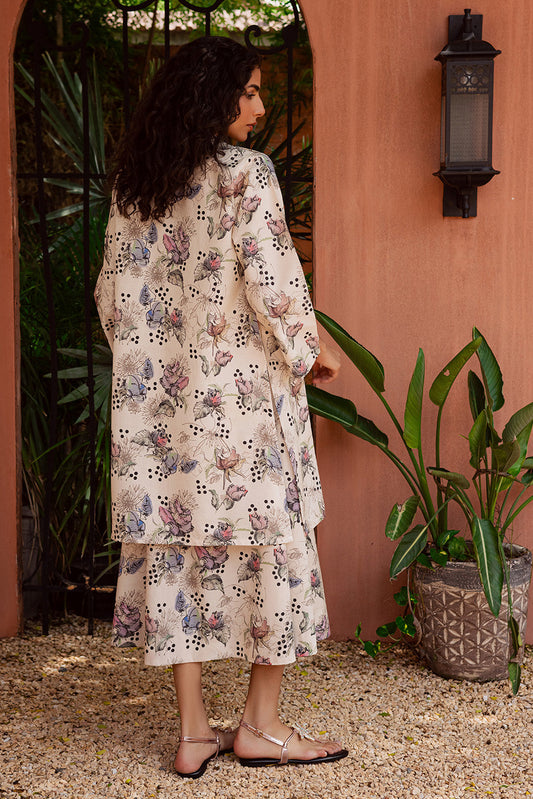 2 PIECE PRINTED LINEN SUIT-WHIMSICAL FOAM (UNSTITCHED)