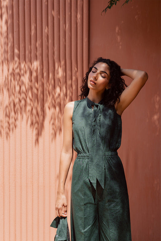 2 PIECE PRINTED LINEN SUIT-PERSIAN PLUM (UNSTITCHED)