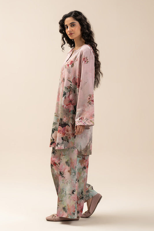 2 PIECE PRINTED LINEN SUIT-ORCHID BLISS (UNSTITCHED)