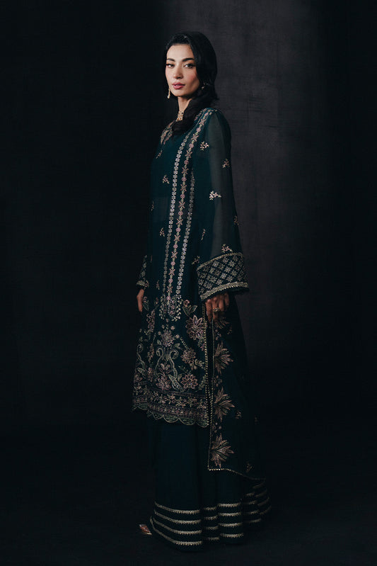 4 PIECE EMBROIDERED CHIFFON SUIT-SAPPHIRE WHISPER (UNSTITCHED)