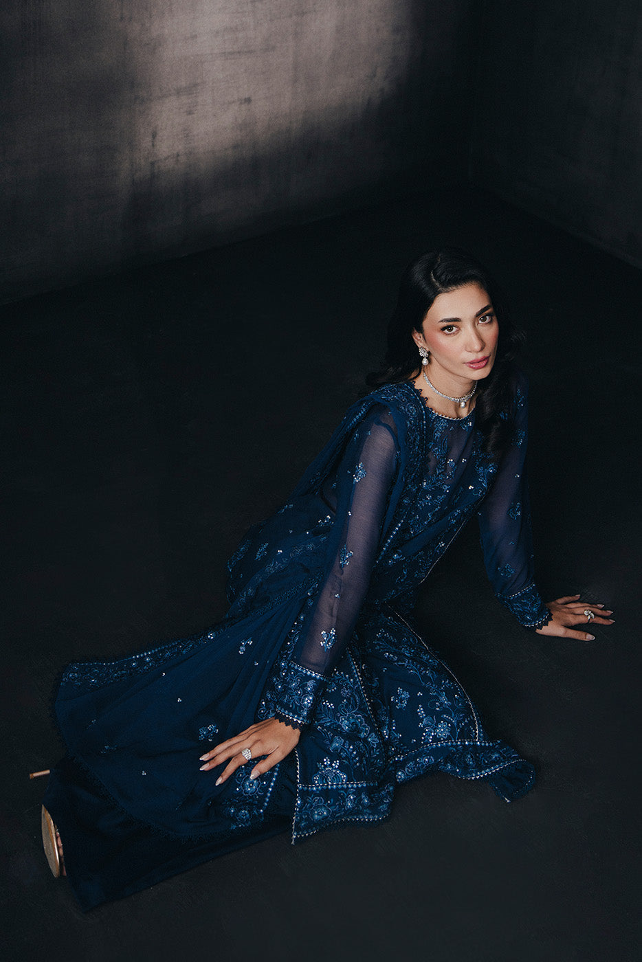 4 PIECE EMBROIDERED CHIFFON SUIT-CELESTIAL MUSE (UNSTITCHED)