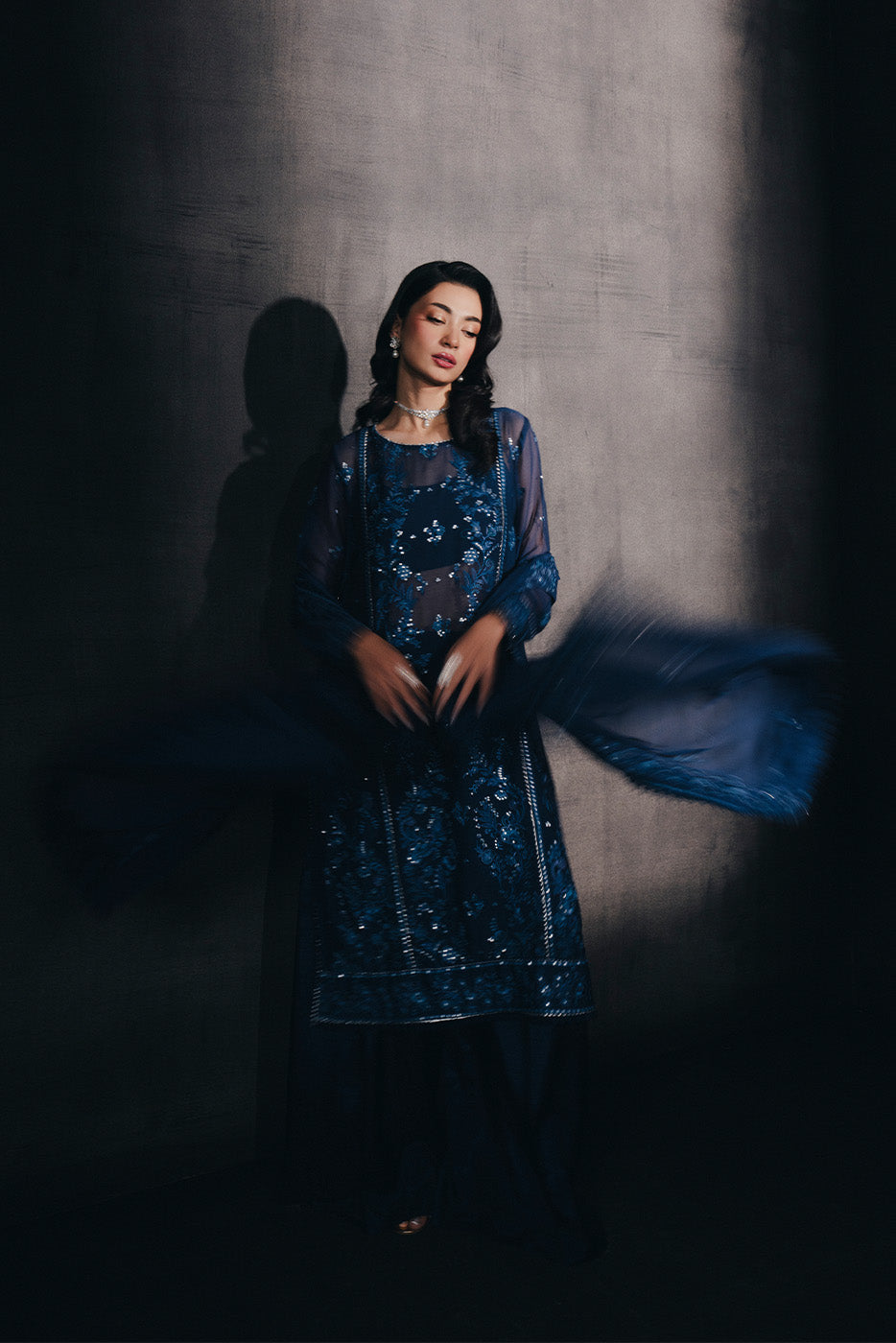 4 PIECE EMBROIDERED CHIFFON SUIT-CELESTIAL MUSE (UNSTITCHED)