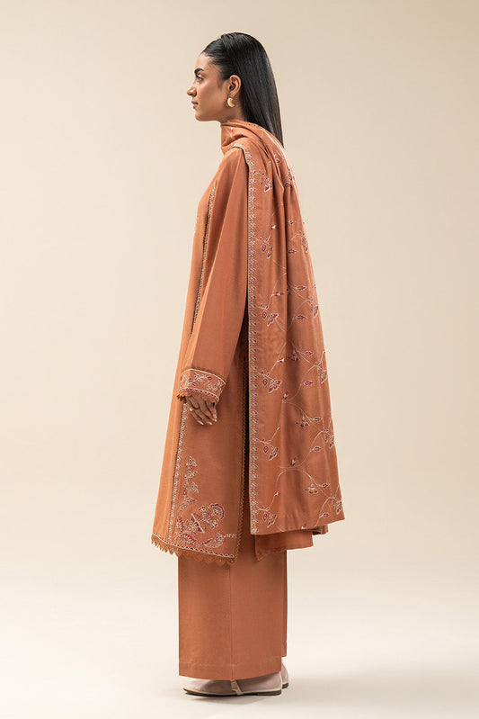3 PIECE EMBROIDERED KHADDAR SUIT-RUSTIC MUSE (UNSTITCHED)