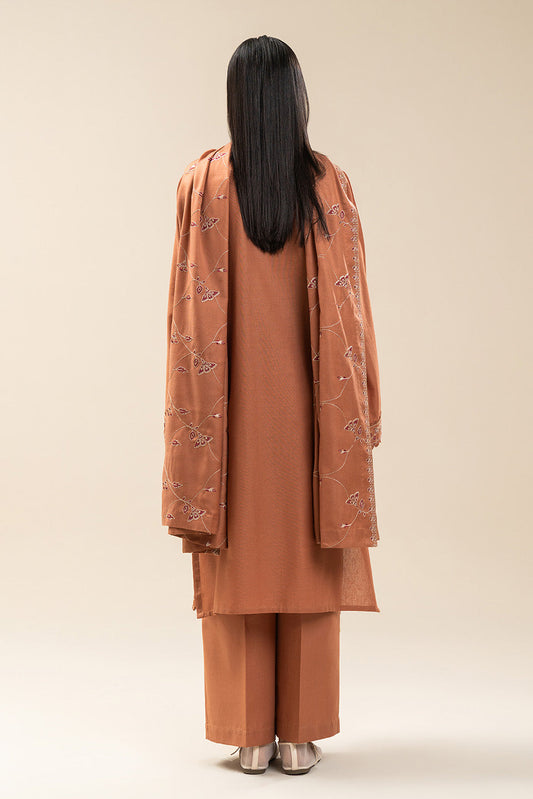 3 PIECE EMBROIDERED KHADDAR SUIT-RUSTIC MUSE (UNSTITCHED)