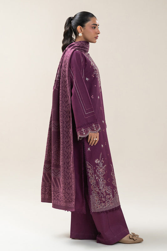 3 PIECE EMBROIDERED SLUB KHADDAR SUIT-SPRING TALES