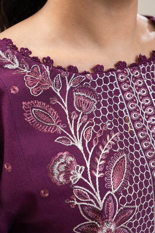 3 PIECE EMBROIDERED SLUB KHADDAR SUIT-SPRING TALES