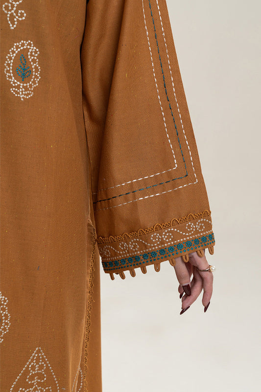 3 PIECE EMBROIDERED MULTI NAPS SUIT-SAFFRON BLISS (UNSTITCHED)