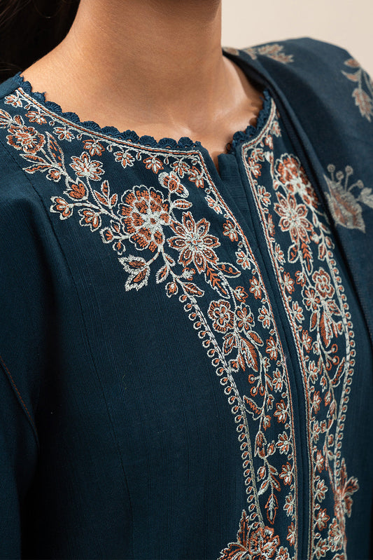 3 PIECE EMBROIDERED SLUB KHADDAR SUIT-AEGEAN DREAM (UNSTITCHED)