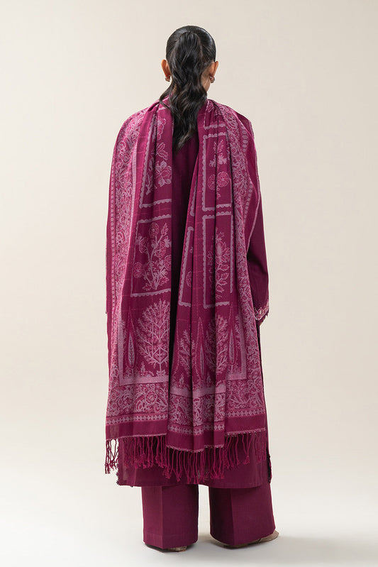 3 PIECE EMBROIDERED SLUB KHADDAR SUIT-FESTIVAL VIBE