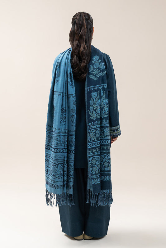 3 PIECE EMBROIDERED KHADDAR SUIT-MIDNIGHT VERVE (UNSTITCHED)