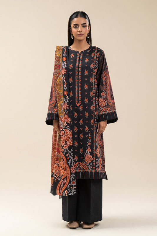 3 PIECE PRINTED SLUB KHADDAR SUIT-MYSTIC ORNATE (UNSTITCHED)