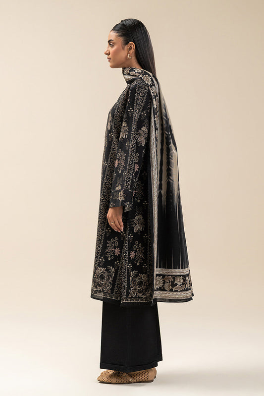 3 PIECE PRINTED SLUB KHADDAR SUIT-RAVEN REEF (UNSTITCHED)