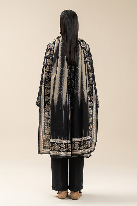 2 PIECE PRINTED SLUB KHADDAR SUIT-RAVEN REEF (UNSTITCHED)